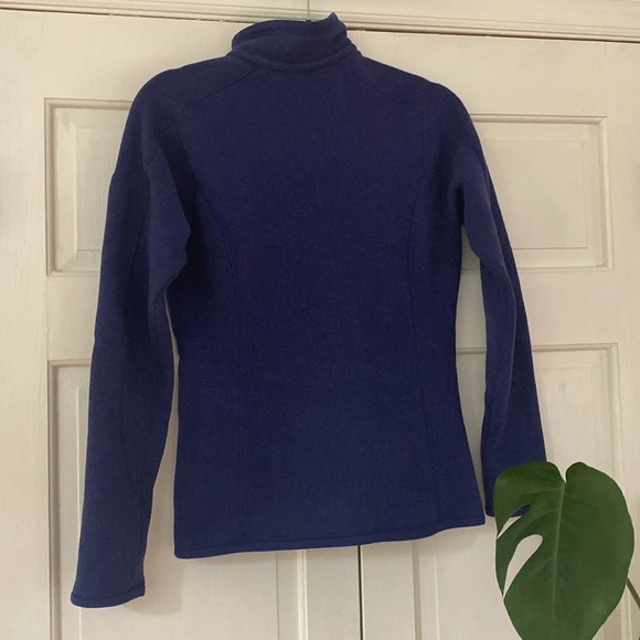 Patagonia Better Sweater Currant Blue Quarter Zip Jacket Coat Size Small Pullove - Picture 5 of 9